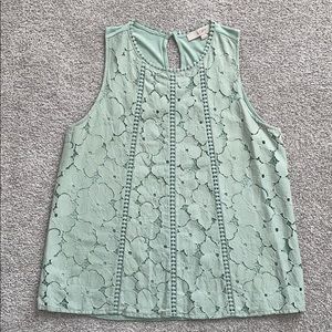 Loft Mixed Media Sleeveless Top